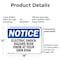 Signmission Electric Shock Hazard Risk Swim At Your Own Risk OSHA Notice Sign, Plastic, 18in W x 12in L, 2PK OS-2PACK-NS-P-1218-L-11639 - alternate 7